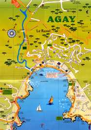 Carte de la Baie d'Agay - Saint Raphael - FunSkiSchool.com